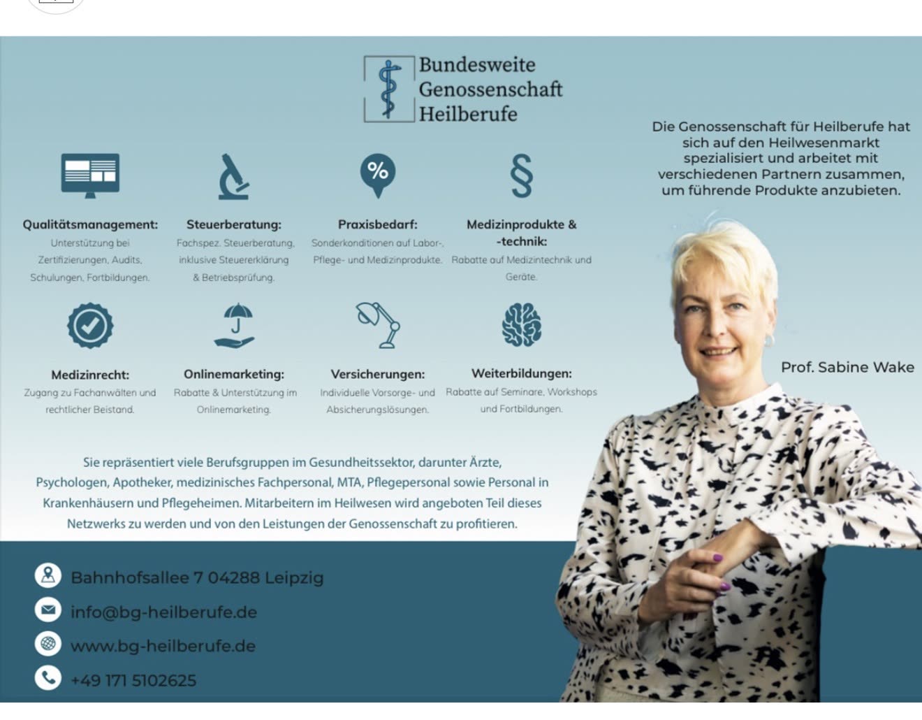 Übersicht der Leistungen der Genossenschaft Heilberufe